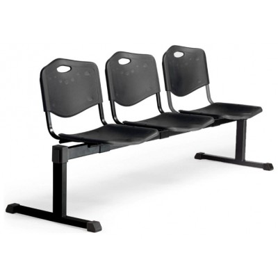 PIQUERAS Y CRESPO NOWY STYL Bancada Iso plastic 3 plazas PVC color negro en Huesoi
