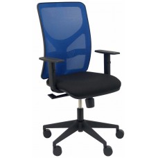 PIQUERAS Y CRESPO Silla Motilla malla azul asiento bali negro brazo regulable en Huesoi