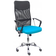 PIQUERAS Y CRESPO Silla Gontar respaldo malla negro asiento turquesa ¡Ultimas unidades!! en Huesoi