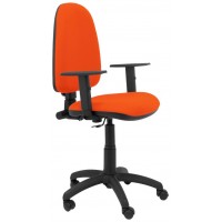 PIQUERAS Y CRESPO Silla Aýna bali naranja oscuro brazos regulables en Huesoi