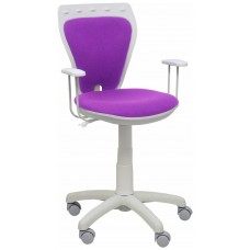 PIQUERAS Y CRESPO NOWY STYL Silla juvenil Ministyle blanca bali lila en Huesoi