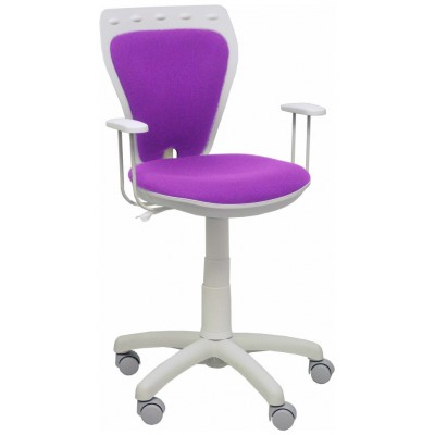 PIQUERAS Y CRESPO NOWY STYL Silla juvenil Ministyle blanca bali lila en Huesoi