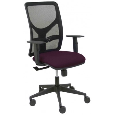 PIQUERAS Y CRESPO Silla Motilla malla negra asiento bali morado brazo regulable en Huesoi