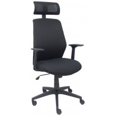 PIQUERAS Y CRESPO Silla FOROL Parolis respaldo malla negro con cabecero y asiento aran negro en Huesoi