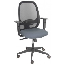 PIQUERAS Y CRESPO Silla Cilanco negra malla negra asiento bali gris oscuro brazo regulable en Huesoi