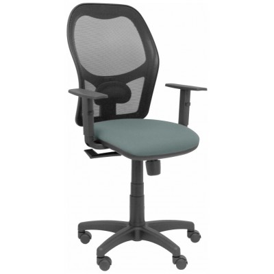 PIQUERAS Y CRESPO Silla Alocen malla negra asiento bali gris brazos regulables en Huesoi