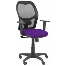 PIQUERAS Y CRESPO Silla Alocen malla negra asiento bali morado brazos regulables en Huesoi