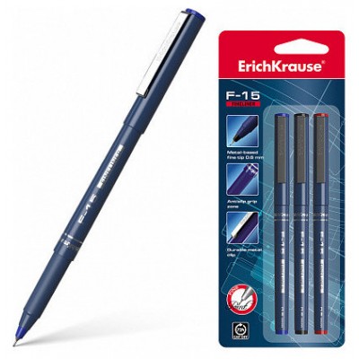 BOLÍGRAFO DE TRAZO FINO ERICHKRAUSE F-15, TINTA COLOR: AZUL ERICH KRAUSE 37065 (MIN12) (Espera 4 dias) en Huesoi