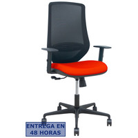 PIQUERAS Y CRESPO Silla Mardos sincro malla negra bali rojo brazo regulable en Huesoi