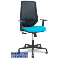 PIQUERAS Y CRESPO Silla Mardos sincro malla negra bali turquesa brazo regulable en Huesoi