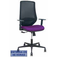 PIQUERAS Y CRESPO Silla Mardos sincro malla negra bali morado brazo regulable en Huesoi