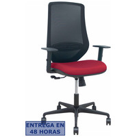 PIQUERAS Y CRESPO Silla Mardos sincro malla negra bali granate brazo regulable en Huesoi