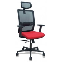 SILLA HACHES TRASLACK MALLA NEGRA ASIENTO BALI ROJO BRAZOS 2D RUEDAS 65MM CABECERO REGULABLE PIQUERAS Y CRESPO 395TKM840B350B2DB68R65CR (Espera 4 dias) en Huesoi