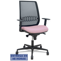 PIQUERAS Y CRESPO Silla Alares sincro malla negra bali rosa brazo regulable en Huesoi