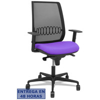 PIQUERAS Y CRESPO Silla Alares sincro malla negra bali lila brazo regulable en Huesoi