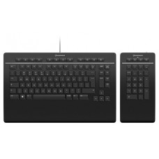 3Dconnexion Keyboard Pro with Numpad teclado Oficina USB + RF Wireless + Bluetooth QWERTY Internacional de EE.UU. Negro (Espera 4 dias) en Huesoi