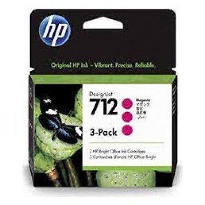 HP DesignJet T200/T600, 3 Pack Cartuchos Magenta 712 en Huesoi