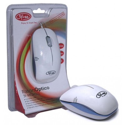 MOUSE 3FREE MCM101/WB DISEÂ¥O BLANCO AZUL en Huesoi