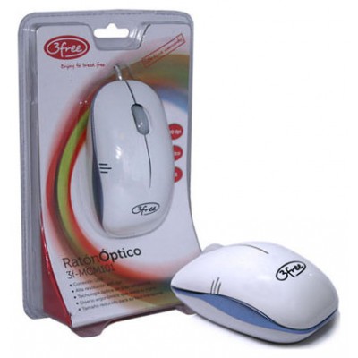 MOUSE 3FREE MCM101/WB DISE¥O BLANCO AZUL en Huesoi