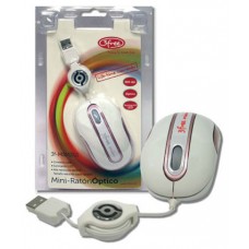 MOUSE 3FREE MINI OPTICO USB MSM201/WP CABLE RETRACTIL en Huesoi