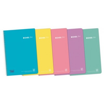 CUADERNO ESPIRAL + TP Fº 80H 4X4 C/M - SURTIDO PASTEL ENRI 400150287 (MIN5) (Espera 4 dias) en Huesoi