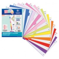 KIT SEPARADORES PP 500 MICRAS A4 10 POSICIONES COLORES PASTEL Y VIVOS OXFORD 400159038 (Espera 4 dias) en Huesoi