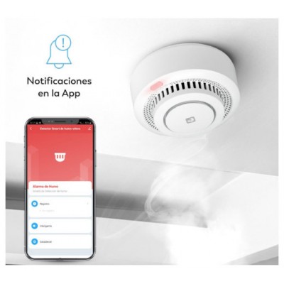 DETECTOR DE SEGURIDAD DE HUMOS SMART WIFI GARZA 401345C (Espera 4 dias) en Huesoi