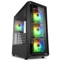 CAJA SHARKOON TK4 RGB ATX 2XUSB3.0 1XUSB2.0 SIN FUENTE NEGRO en Huesoi