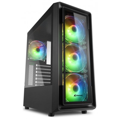 CAJA SHARKOON TK4 RGB ATX 2XUSB3.0 1XUSB2.0 SIN FUENTE NEGRO en Huesoi