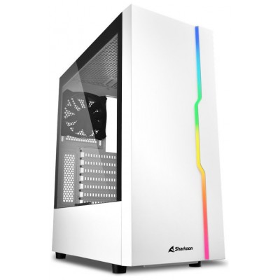 CAJA SHARKOON RGB SLIDER ATX 2XUSB3.0 2XUSB2.0 SIN FUENTE BLANCO en Huesoi