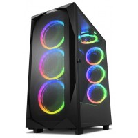 CAJA ATX SHARKOON REV300 2XUSB3.0 RGB SIN FUENTE NEGRO en Huesoi