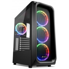 CAJA SHARKOON TK5M RGB ATX 2XUSB3.0 1XUSBtipoC SIN FUENTE NEGRO en Huesoi