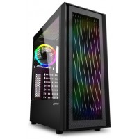 CAJA ATX SHARKOON RGB WAVE 2XUSB3.0 RGB SIN FUENTE NEGRO en Huesoi