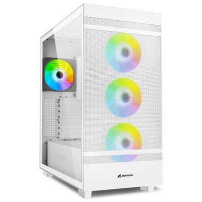 CAJA SHARKOON REBEL C50 RGB ATX 2XUSB3.0 SIN FUENTE BLANCO en Huesoi