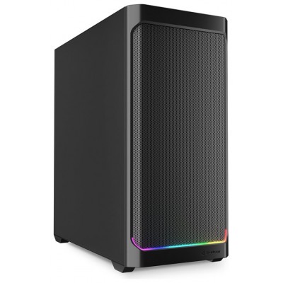 CAJA GAMING SHARKOON AK4 RGB Strip NEGRO 2XVENT 120MM 3XUSB SN FUENTE en Huesoi