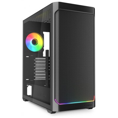 CAJA GAMING SHARKOON AK4W RGB Strip NEGRO 4XVENT 120MM 3XUSB SN FUENTE en Huesoi