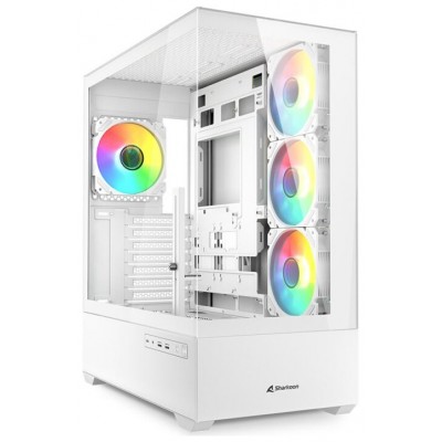 CAJA GAMING SHARKOON AK6 TGV ATX BLANCO 4XVENT 120MM 2XUSB SN FUENTE en Huesoi