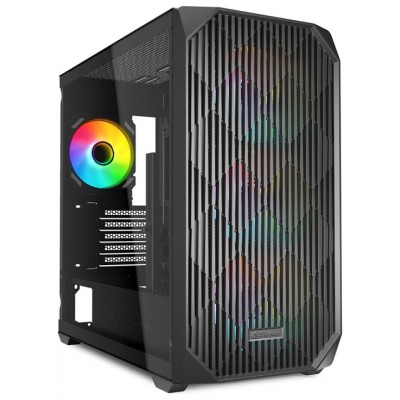 CAJA GAMING SHARKOOM MK3 mATX NEGRO 3XVENT 120MM 3XUSB SN FUENTE en Huesoi