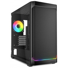 CAJA GAMING SHARKOON VK2 RGB ATX NEGRO 3XVENT 120MM 2XUSB SN FUENTE en Huesoi