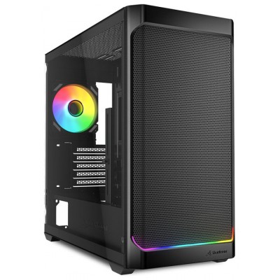 CAJA GAMING SHARKOON VK2 RGB ATX NEGRO 3XVENT 120MM 2XUSB SN FUENTE en Huesoi