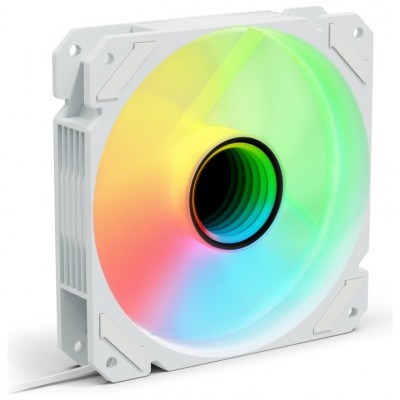 VENTILADOR CAJA SHARKOON SHARK MIRROR PWM RGB BLANCO en Huesoi