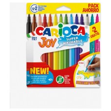 CAJA 12+2 ROTULADORES COLORES SURTIDOS JOY SUPERLAVABLE CARIOCA 40533 (Espera 4 dias) en Huesoi