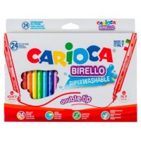 CAJA 24 ROTULADORES COLORES DOBLE PUNTA BIRELLO CARIOCA 41521 (Espera 4 dias) en Huesoi