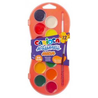 ESTUCHE ACUARELAS NEON 12 COLORES CARIOCA 42406 (Espera 4 dias) en Huesoi