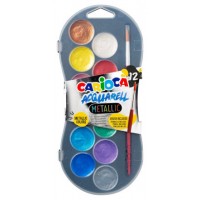ESTUCHE ACUARELAS METALLIC 12 COLORES CARIOCA 42407 (Espera 4 dias) en Huesoi