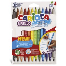 CAJA 12 ROTULADORES COLORES DOBLE PUNTA BIRELLO CARIOCA 42753CARIOCA (Espera 4 dias) en Huesoi
