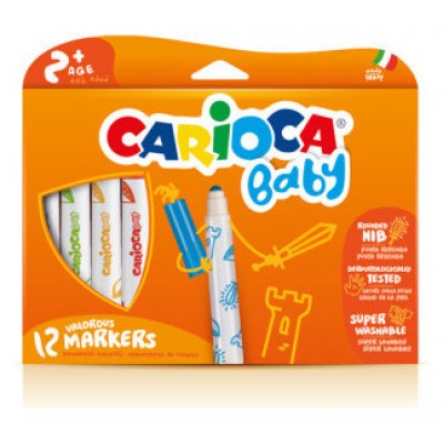 CAJA 12 ROTULADORES VALOROUS MARKER CARIOCA BABY 42814 (Espera 4 dias) en Huesoi