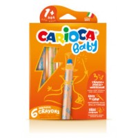 CAJA 6 LÁPICES 3 EN 1 + SACAPUNTAS CARIOCA BABY 42817 (Espera 4 dias) en Huesoi