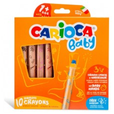 CAJA 10 LÁPICES 3 EN 1 + SACAPUNTAS CARIOCA BABY 42818 (Espera 4 dias) en Huesoi