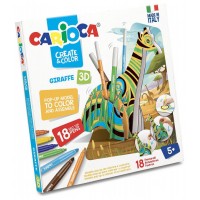 SET  CREATE & COLOR GIRAFFE 3D CARIOCA 42901 (Espera 4 dias) en Huesoi